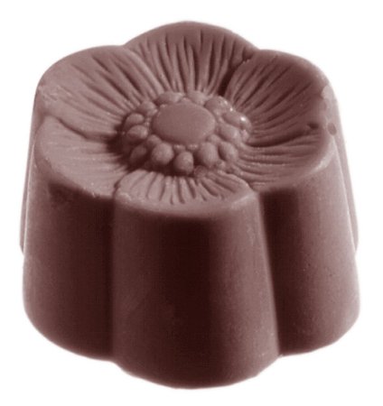 CW1230 - Fôrma de policarbonato para bombom - modelo flor Anêmona