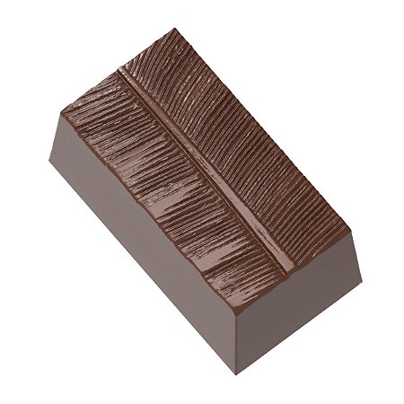 CW12170 - Fôrma de policarbonato para chocolate modelo bombom folha de bananeira