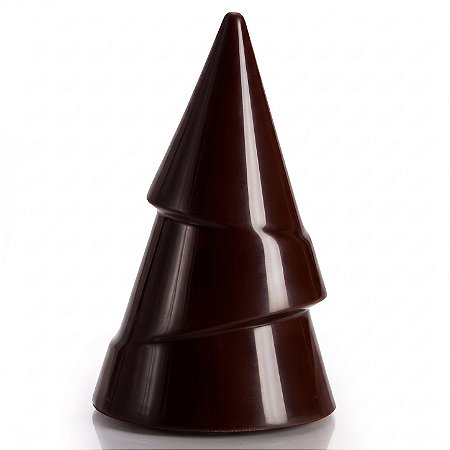 21MA3009 - Fôrma de policarbonato para chocolate modelo Treesmas (Árvore de Natal) - 12cm / 45g cavidade / 4 cavidades