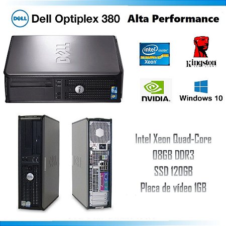 Computador Dell Optiplex Intel Xeon Quad-Core 8GB SSD 1GB Video - ALTA PERFOMANCE