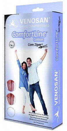 Meia Venosan ComfortLine Cotton com Ziper