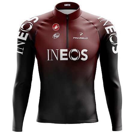 Camisa Ciclismo Mountain Bike Ineos Manga Longa