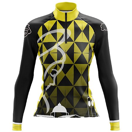 Camisa Ciclismo Mountain Bike Nossa Senhora Aparecida Manga Longa Dry Fit Proteção UV+50