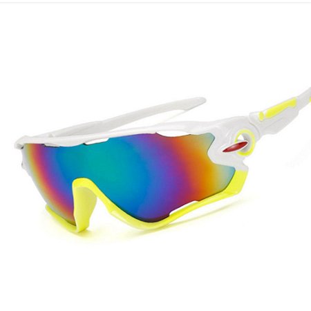 Óculos de Ciclismo Unissex Branco / Amarelo fluor