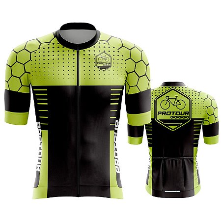 Camisa Ciclismo Pro Tour Premium Verde Colmeia Mountain Bike