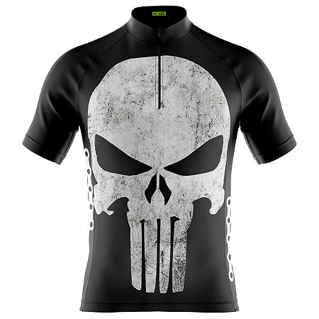 Camisa Masculina Manga Curta Pro Tour Justiceiro Dry Fit Proteção UV+50