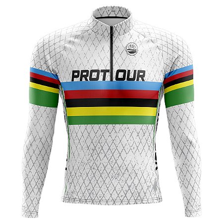 Camisa Ciclismo Mountain Bike Manga Longa Pro Tour UCI Dry Fit Proteção UV+50