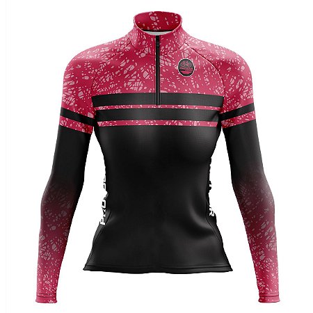 Camisa Ciclismo Mountain bike Feminina Pro Tour Manchinhas dry fit proteção uv+50