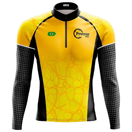 Camisa Ciclismo Mountain Bike Masculina Pro Tour Sertão Dry Fit Proteção UV+50