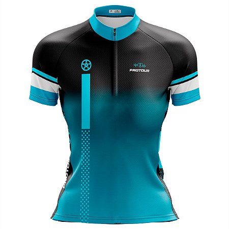 Camisa Ciclismo Mountain Bike Feminina Pro Tour Coroa Degradê Dry Fit Proteção UV+50