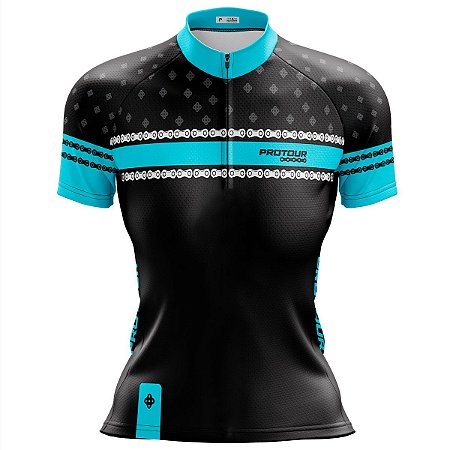 Camisa Ciclismo Mountain Bike Feminina Pro Tour Elos Corrente Dry Fit Proteção UV+50