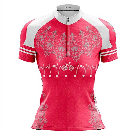 Camisa Ciclismo Mountain Bike Feminina Bike Pro Tour Coração 2.0