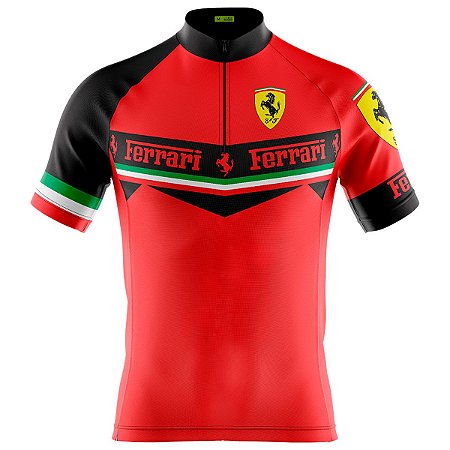 Camisa Ciclismo Masculina Mountain Bike Ferrari Escuderia