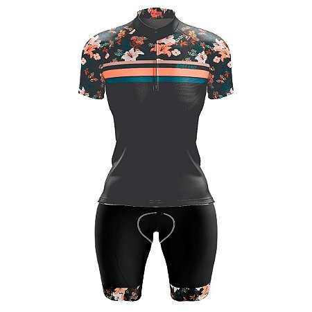 Conjunto Ciclismo Feminino Bermuda e Camisa Margarida