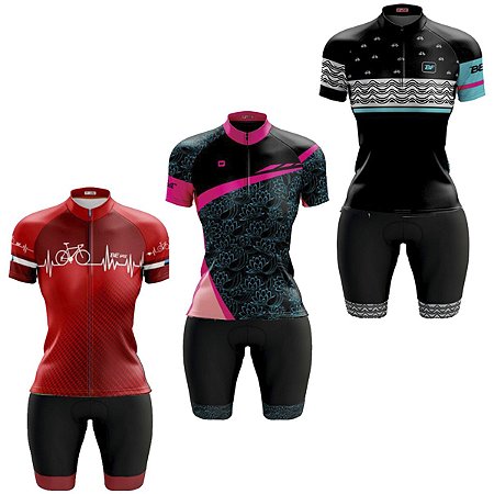 Roupa Conjunto Ciclismo Feminino Speed Mtb Camisa + Bermuda