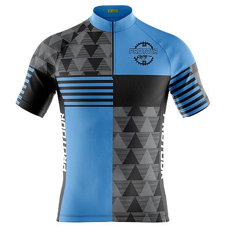 Camisa de Ciclismo Masculina Mountain Bike Pro Tour Pirâmide Dry Fit Proteção UV+50