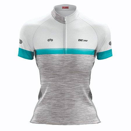 Camisa Ciclismo Feminina Manga Curta BF Mescla Dry Fit Proteção UV+50