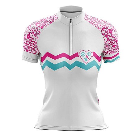 Camisa Ciclismo Mountain Bike Feminina Pro Tour Peças Dry Fit Proteção UV+50