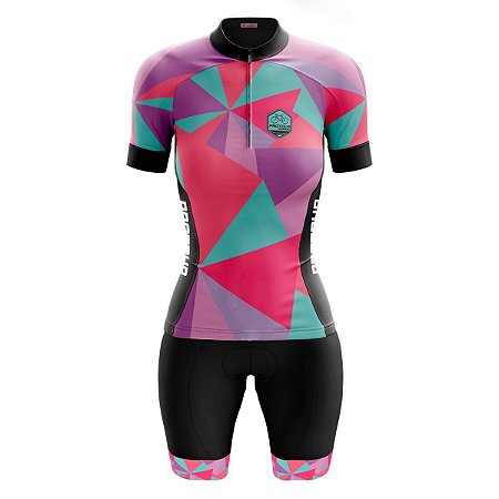 Conjunto Ciclismo Bermuda e Camisa Feminino Flops