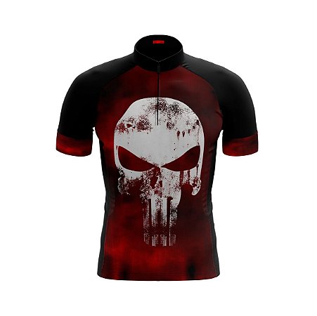 Camisa Ciclismo Masculina Mang.Curta Smart Justiceiro Lateral Micro Perfurada