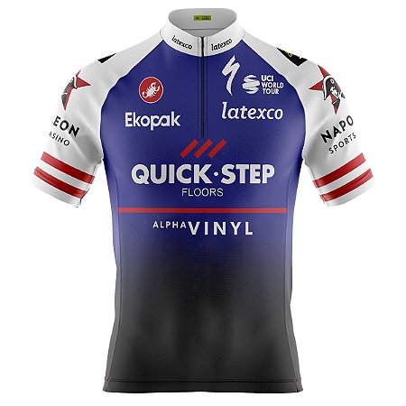 Camisa Ciclismo Moutain Bike Quick Step Dry Fit Proteção UV+50