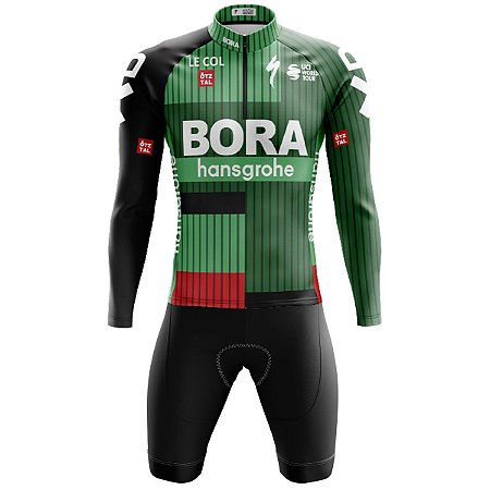 Conjunto Ciclismo Mountain Bike Bermuda e Camisa Manga Longa Bora