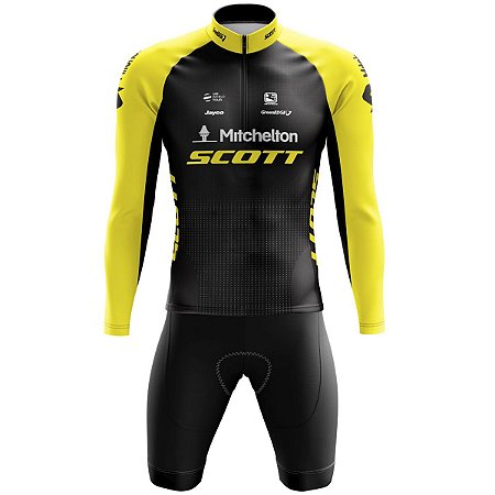 Conjunto Bermuda e Camisa Masculina MTB Scott Mitchelton Forro em Espuma