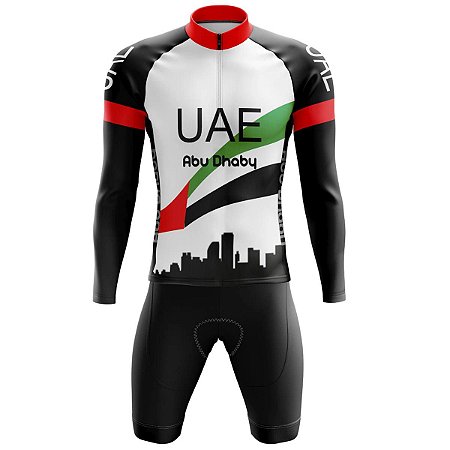 Conjunto Bermuda E Camisa Masculina UAE Abu Dhabi Forro em Espuma