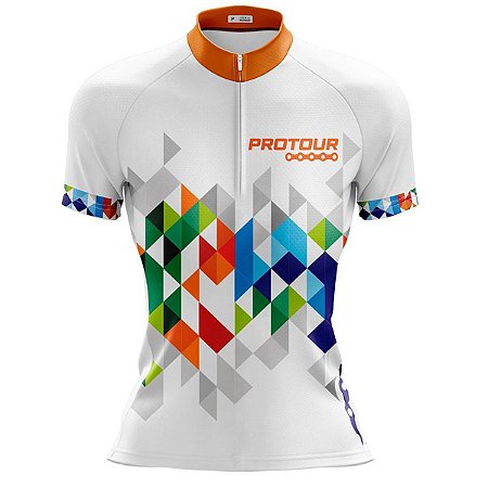 Camisa Ciclismo Mountain Bike Feminina Aurora Colors Proteção UV+50