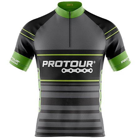 Camisa Ciclismo Mountain Bike Pro Tour Silver Com Bolsos UV 50+