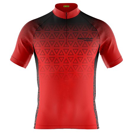 Camisa Ciclismo Manga Curta MTB Masculina Pro Tour Vermelho Degrade  Proteção UV+50 - Ciclista Store