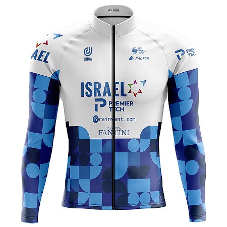 Camisa Ciclismo Mountain Bike Masculina Israel Zíper Full
