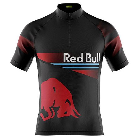 Camisa de Ciclismo Masculina Manga Curta Red Bull 2023 Proteção Uv+50