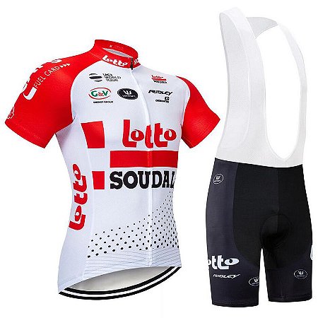 Conjunto Ciclismo Bretelle e Camisa Lotto Soudal 2019