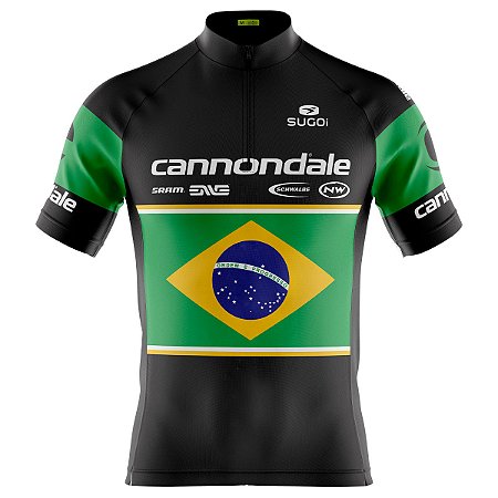 Camisa Ciclismo Mountain Bike Cannondale Brasil Dry Fit Proteção UV+50