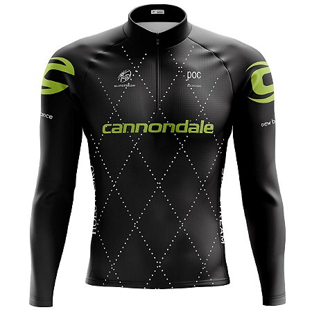 Camisa Ciclismo Mountain Bike Cannondale Team Manga Longa Proteção UV+50