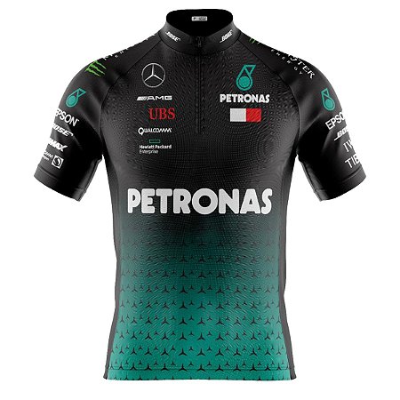 Camisa Ciclismo Mountain Bike F1 Mercedes Petronas Proteção UV+50