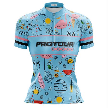 Camisa Ciclismo Mountain Bike Feminina Drinks Dry Fit Proteção UV+50
