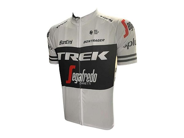 Conjunto Ciclismo Bretelle e Camisa Trek Preto/Branco