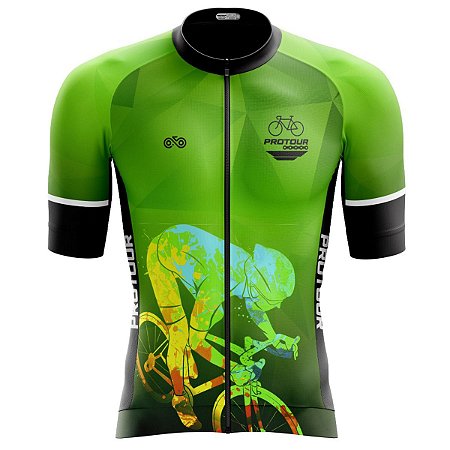 Camisa Ciclismo Pro Tour Premium Ciclista Zíper Abertura Total