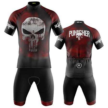 Conjunto Masculino Ciclismo Mountain Bermuda e Camisa Justiceiro