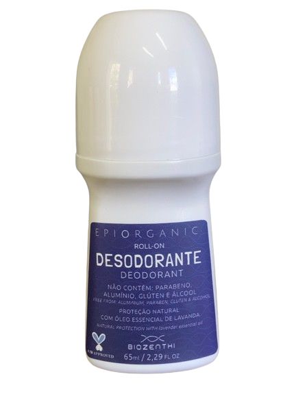 BIOZENTHI - Desodorante Roll-on 65ml - Epiorganic com Óleo Essencial de Lavanda  - Natural - Vegano - Sem Glúten
