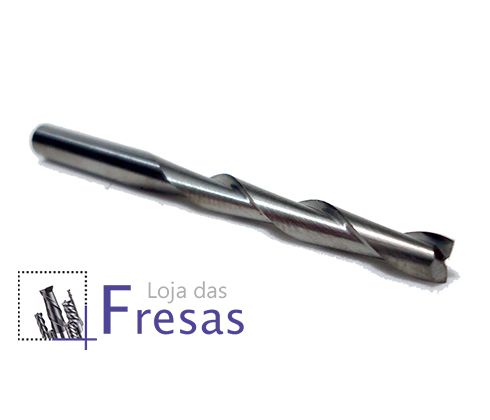 Fresa de 2 cortes helicoidais - 3,175mm (1/8") - Metal duro