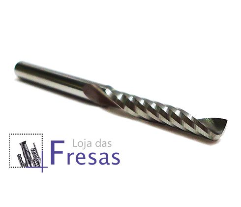 Fresa de 1 corte helicoidal - 3,175mm (1/8") - Metal duro