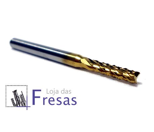 Fresa topo raiada - 2,5mm - Metal duro c/TiN