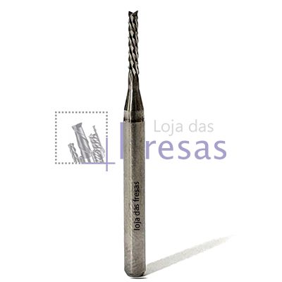 Fresa downcut raiada - 1,5mm - Metal duro