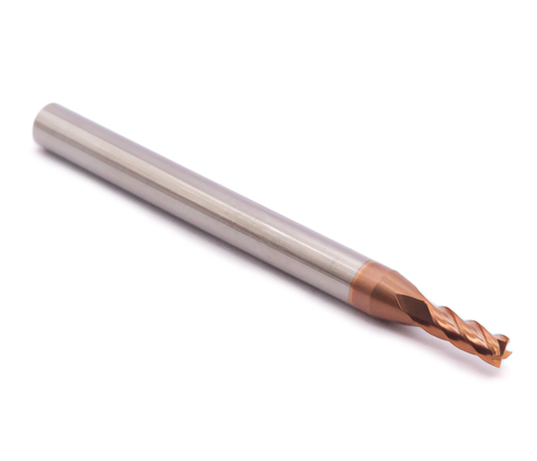 Fresa de 4 cortes helicoidais - 2,5mm - Metal duro c/ NANO - HRC55