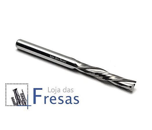 Fresa downcut 2 cortes helicoidais 3,175mm (1/8") - Metal duro