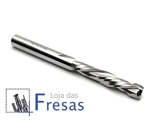 Fresa up&down 2 cortes helicoidais 3,175mm - Metal duro