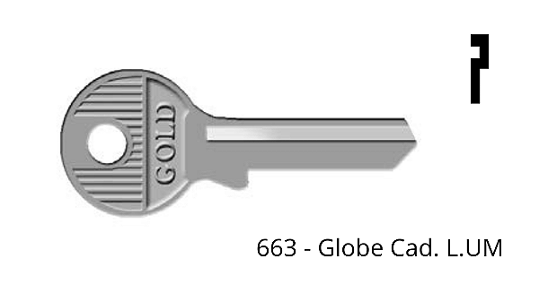Chave Yale 663 Globe ( Unidade )